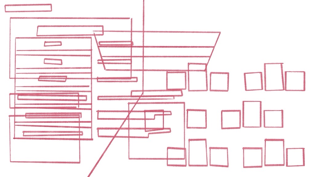 Wireframe tracing to see space