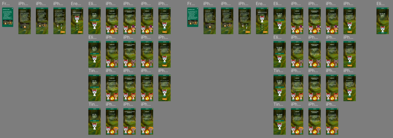 One of the phonescreens for the figma prototype