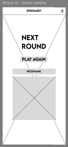 Play again button in the middle