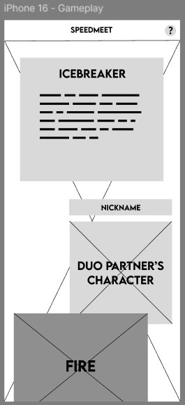 Phone gameplay with 1 character on screen