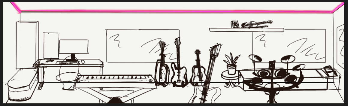 A sketch for my portfolio concept